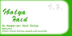 ibolya haid business card